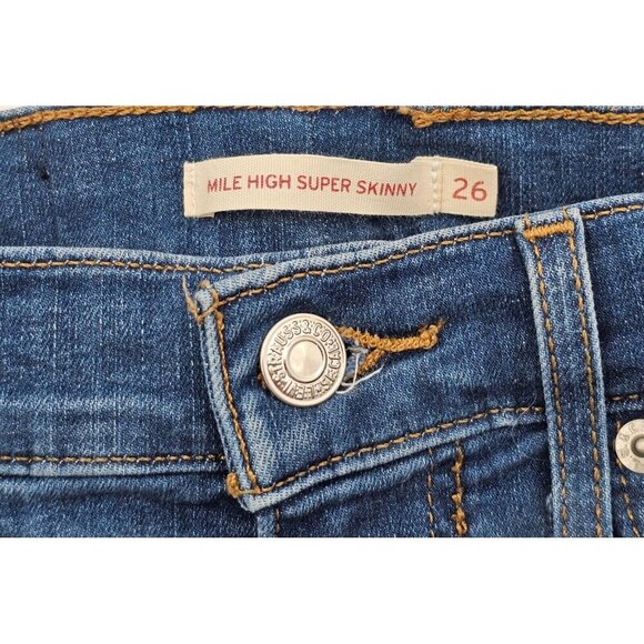 Women's - Levi's Mile High Super Skinny Jeans, Size 26 - Picture 5 of 9